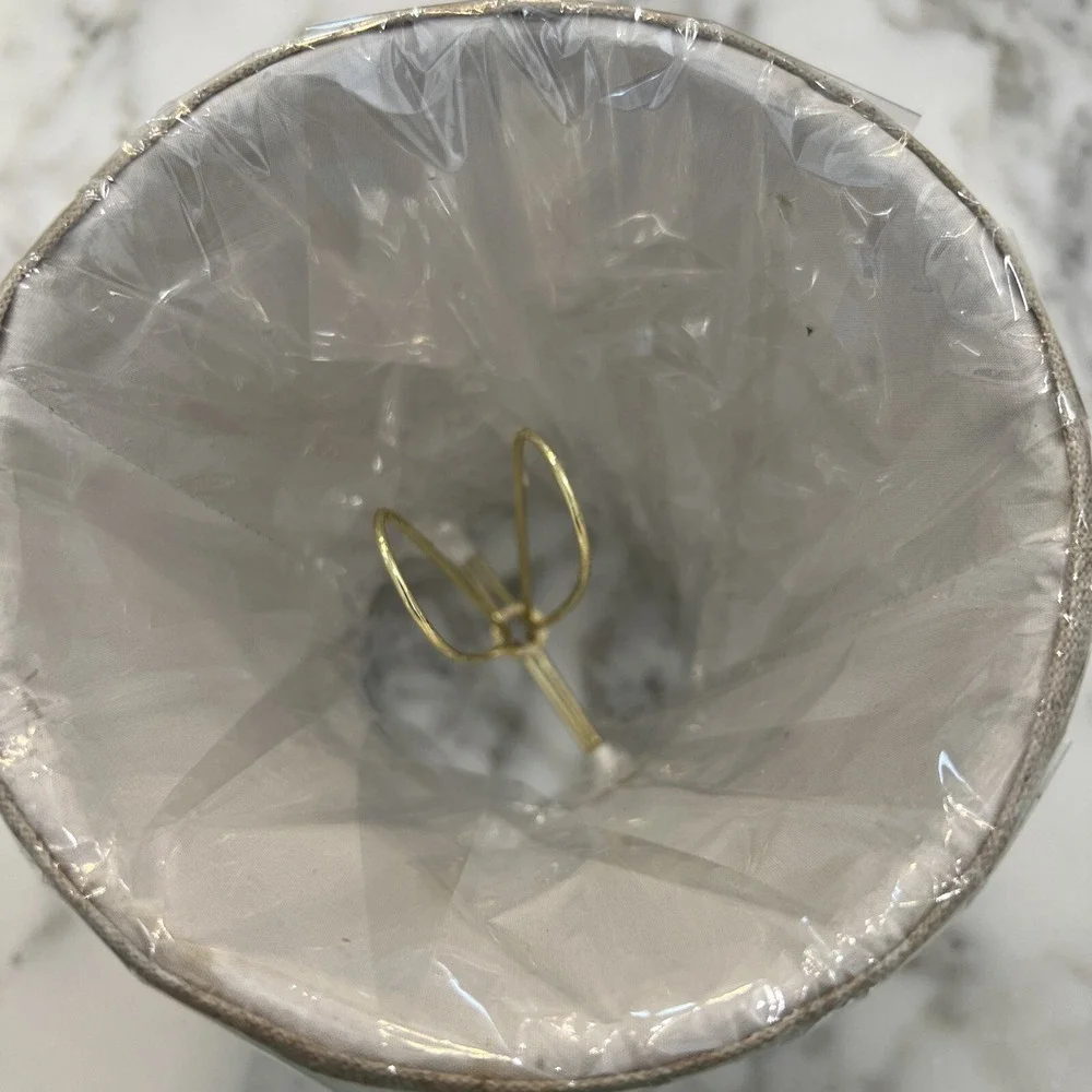 Villa Bacci‎ Mini Lamp Shade Pleated Linen CLIP ON 3 X 5 X 4